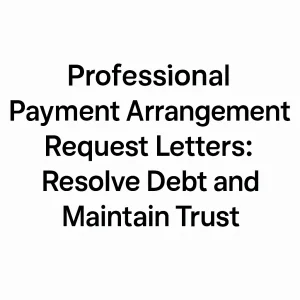 Get 17 sample letters to request a payment arrangement with your creditor and manage your financial obligations professionally..